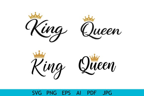 Download King Queen Crown Typography - King Collection