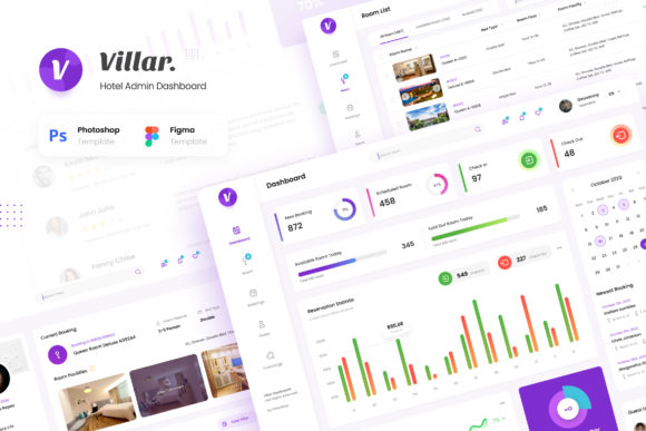 Download Villar - Hotel Booking Admin Dashboard - King Collection