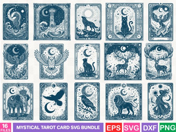 Download Mystical Tarot Card SVG Bundle - Premium Resources