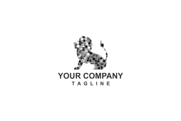Download Digital Black Grey Dot Lion King Company - King Collection