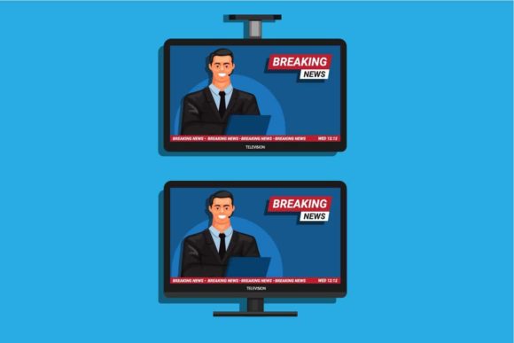 Download Breaking News on Television Symbol Set - King Collection